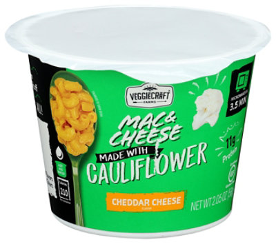 Veggiecraft Pasta Cup Cauliflower Cheddar - 2.05 Oz