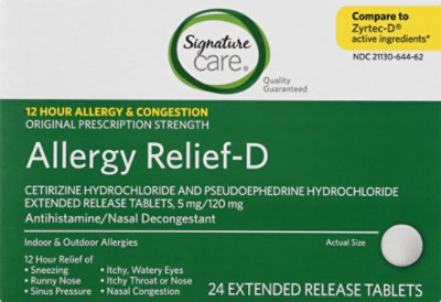 Signature Select/Care Allergy Relief-D 12 Hour - 24 Count - Image 2