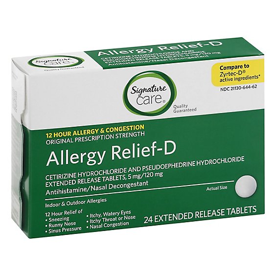 Signature Select/Care Allergy Relief-D 12 Hour - 24 Count