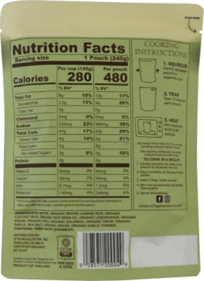 Village Harvest Rice Brown Jasmine Organic Thai Green Curry - 8.5 Oz - Image 6