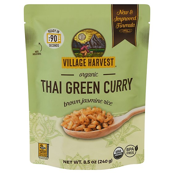 Village Harvest Rice Brown Jasmine Organic Thai Green Curry - 8.5 Oz