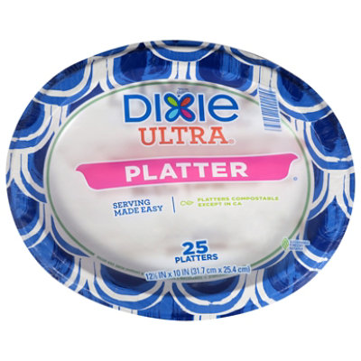 Dixie Ultra Printed Paper Platters 10 Inch - 25 Count - Image 1