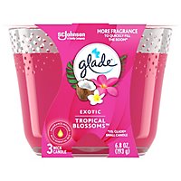 Glade Exotic Tropical Blossoms Infused With Essential Oils 3 Wick Candle Air Freshener - 6.8 Oz - Image 1