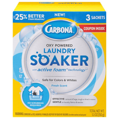 Carbona Dye-Grabbing Sheet, In-Wash 30 ea, Stain Remover & Softener