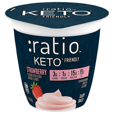 Ratio Keto Friendly Strawberry Dairy Snack - 5.3 Oz