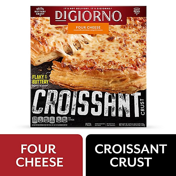 DiGiorno Easy Dinner Frozen Four Cheese Pizza on a Croissant Crust - 25.3 Oz