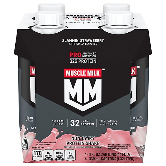 Muscle Milk Slammin Strawberry Protein Shake - 4-11 Fl. Oz.