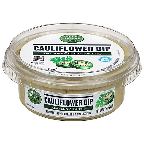 Open Nature Dip Cauliflower Jalapeno Cilantro - 8 Oz