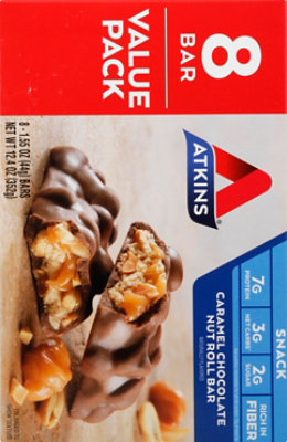 Atkins Caramel Chocolate Nut Roll Bar - 8-1.55 Oz - Image 5