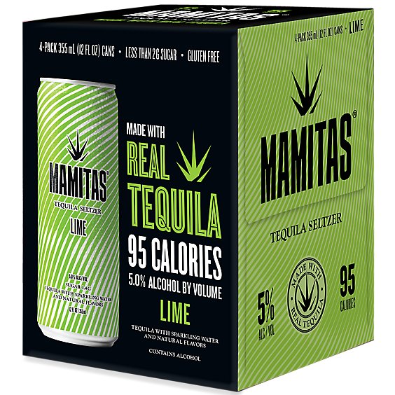 Mamitas Tequila & Soda Lime Can - 4-12 Fl. Oz.