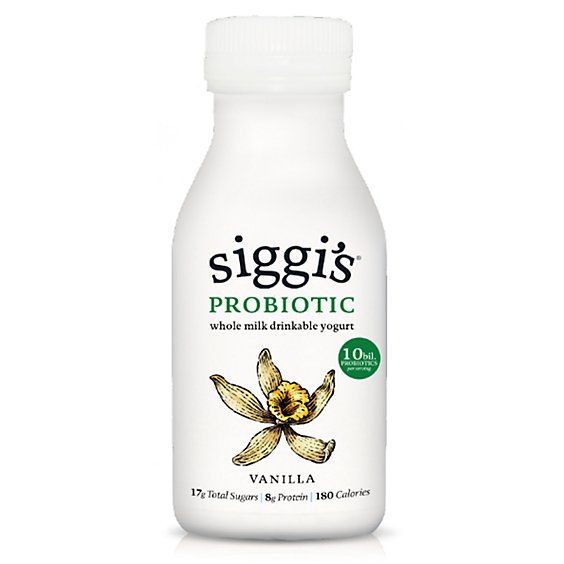 siggis Probiotic Drinkable Whole Milk Vanilla Yogurt - 8 Oz