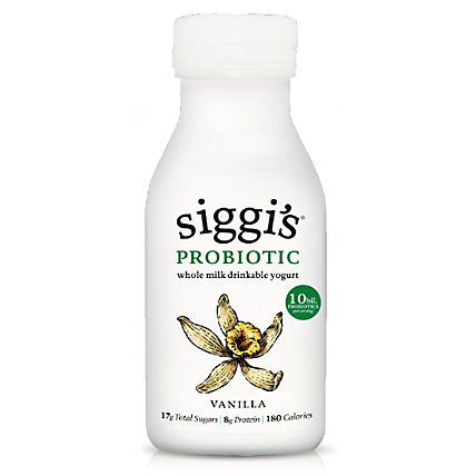 siggis Probiotic Drinkable Whole Milk Vanilla Yogurt - 8 Oz - Image 1