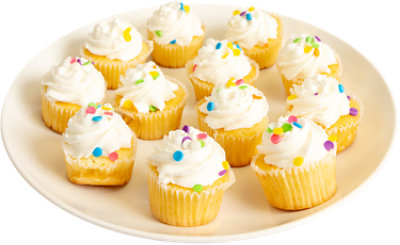 White Mini Cupcakes 12 Count - Each - Image 1