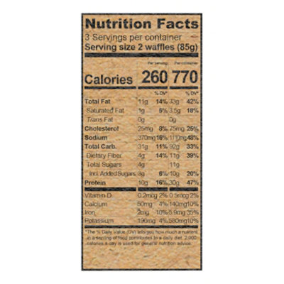 Kodiak Gluten Free Frontier Oat Power Waffles Box - 9 Oz - Image 3