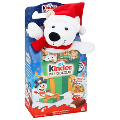 Kinder Choc Polar Bear Plush - 3.5 Oz