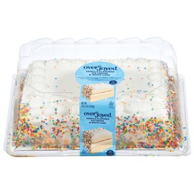 Overjoyed/Signature Select Vanilla Ice Cream And White Cake Ice Cream Cake 1/4 Sheet - Each - Image 2