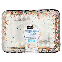 Signature Select Ice Cream Cake White Cake Van Ic 1/4 Sheet - 66 Oz - Image 1