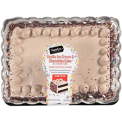 Signature Select Ice Cream Cake Choc Cake Van Ic 1/4 Sheet - 66 Oz - Image 2