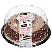 Signature Select Ice Cream Cake Chocolate Cake Vanilla Ice Cream 8 In - 32 Oz - Image 1