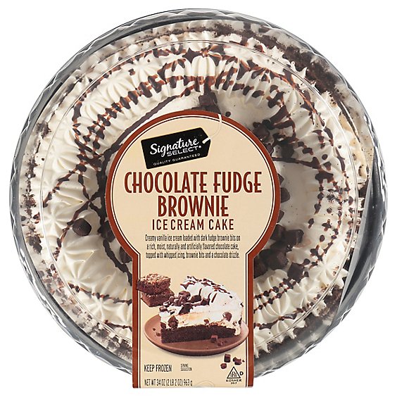 Signature Select Ice Cream Ck Choc Fudge Brownie 8in - 34 Oz