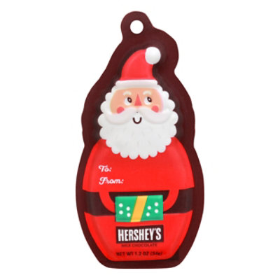 Hshy Mlk Choc Santa Gift Tag - 1.2 Oz