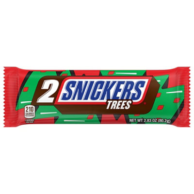 Snickers Christmas Tree Chocolate Candy Bar Share Size - 2.83 Oz