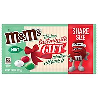 M&M'S Mint Chocolate Holiday Message Christmas Candy Share Size Bag - 2.83 Oz - Image 3
