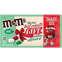 M&M'S Mint Chocolate Holiday Message Christmas Candy Share Size Bag - 2.83 Oz - Image 2