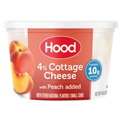 Hood Low Fat Cottage Cheese with Peaches - 16 Oz - Image 1