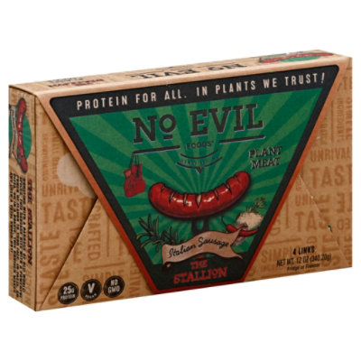 No Evil Foods Italian Sausage Vegan - 12 Oz