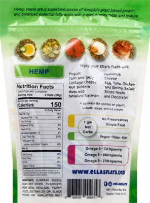 Ellas Flats Crackers Hemp - 6.5 Count - Image 6