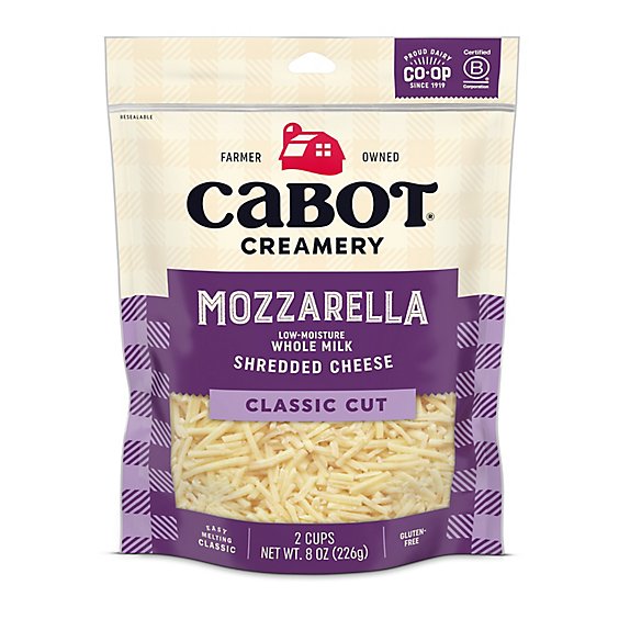 Cabot Creamery Whole Milk Mozzarella Shr - 8 Oz