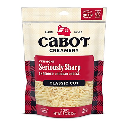 Cabot Creamery Sharp Cheddar Shreds Cheese - 8 Oz - Image 1