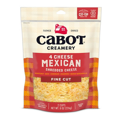 Cabot 4 Cheese Fine Cut Mexican Shreds Cheese - 8 Oz - Image 1