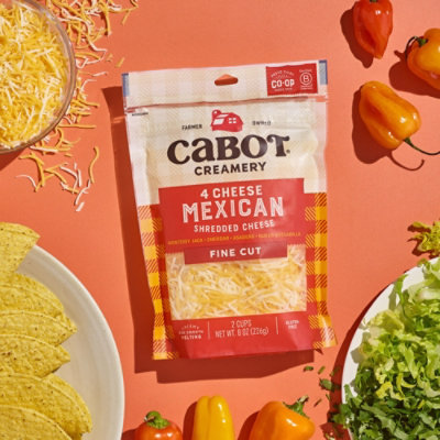 Cabot 4 Cheese Fine Cut Mexican Shreds Cheese - 8 Oz - Image 2