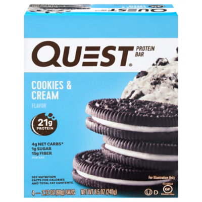 Quest Cookies & Cream Protein Bar - 4-2.12 Oz - Image 2