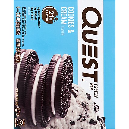 Quest Cookies & Cream Protein Bar - 4-2.12 Oz - Image 6