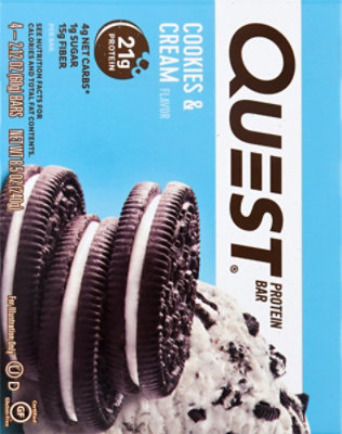 Quest Cookies & Cream Protein Bar - 4-2.12 Oz - Image 5