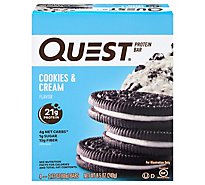 Quest Cookies & Cream Protein Bar - 4-2.12 Oz