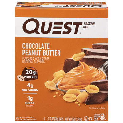 Quest Protein Bar Chocolate Peanut Butter - 4-2.12 Oz - Image 3