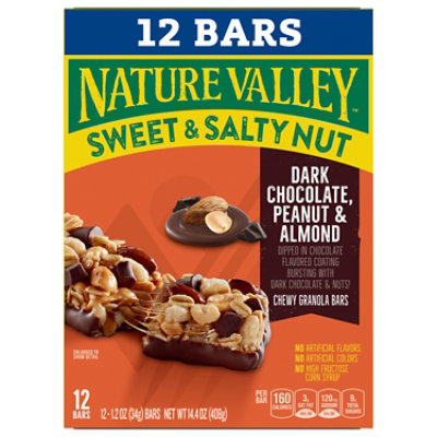 Nature Valley Sweet & Salty Nut Dark Chocolate Peanut & Almond Granola Bars - 14.88 Oz - Image 3