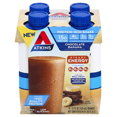 Atkins Ready To Drink Shake Chocolate Banana - 4-11 Fl. Oz. - Image 3
