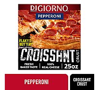 DiGiorno Easy Dinner Frozen Pepperoni Pizza on a Croissant Crust - 25 Oz