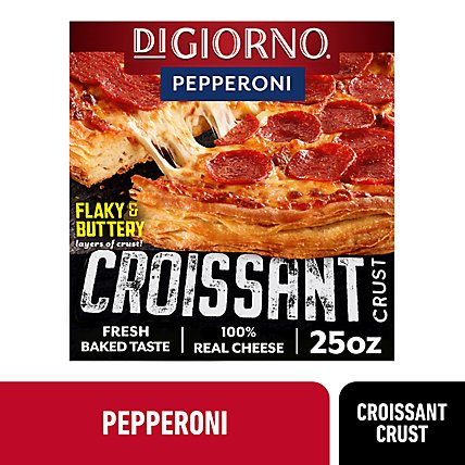 DiGiorno Easy Dinner Frozen Pepperoni Pizza on a Croissant Crust - 25 Oz - Image 1