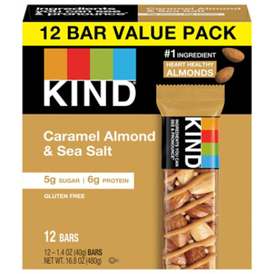KIND Caramel Almond & Sea Salt Gluten Free Nut Bars - 12-1.4 Oz - Image 3