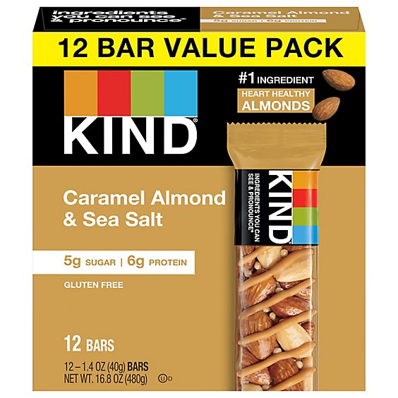 Kind Bar Caramel Almond & Sea Salt - 12-1.4 Oz