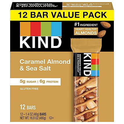 Kind Bar Caramel Almond & Sea Salt - 12-1.4 Oz - Image 1