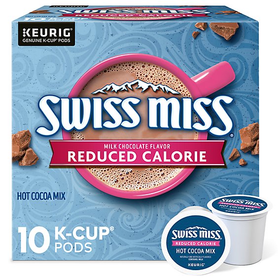 Swiss Miss Reduced Calorie Milk Chocolate Hot Cocoa K Cup Pods - 10 Count