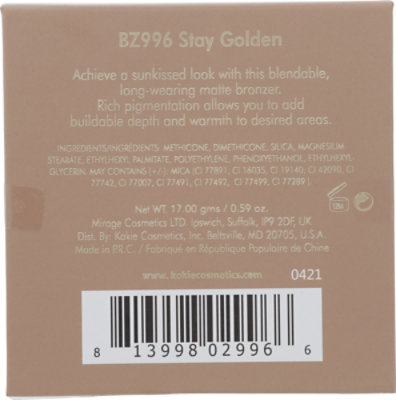 Kokie Matte Bronzer Stay Golden - 0.70 Oz - Image 5