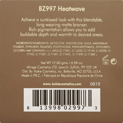 Kokie Matte Bronzer Heatwave - 0.70 Oz - Image 5